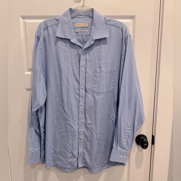 Michael Kors Micro Plaid Button Down Shirt - Picture 1 of 4
